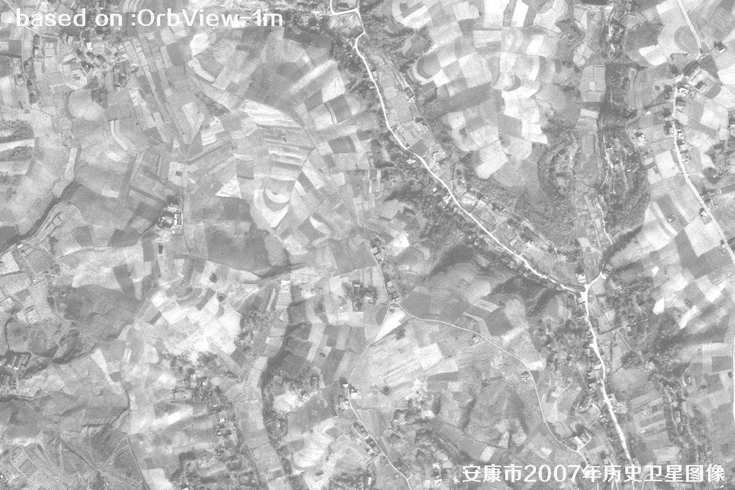 Ankang City 2007 OrbView Satellite 1-Meter Resolution Historical Imagery 32