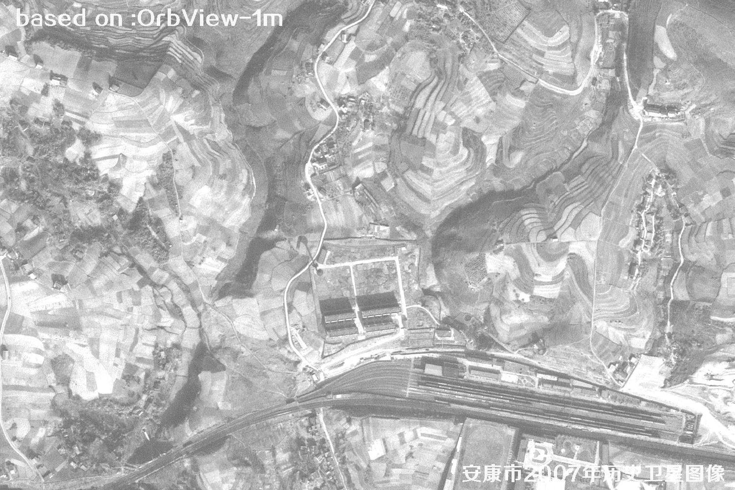 Ankang City 2007 OrbView Satellite 1-Meter Resolution Historical Imagery 33