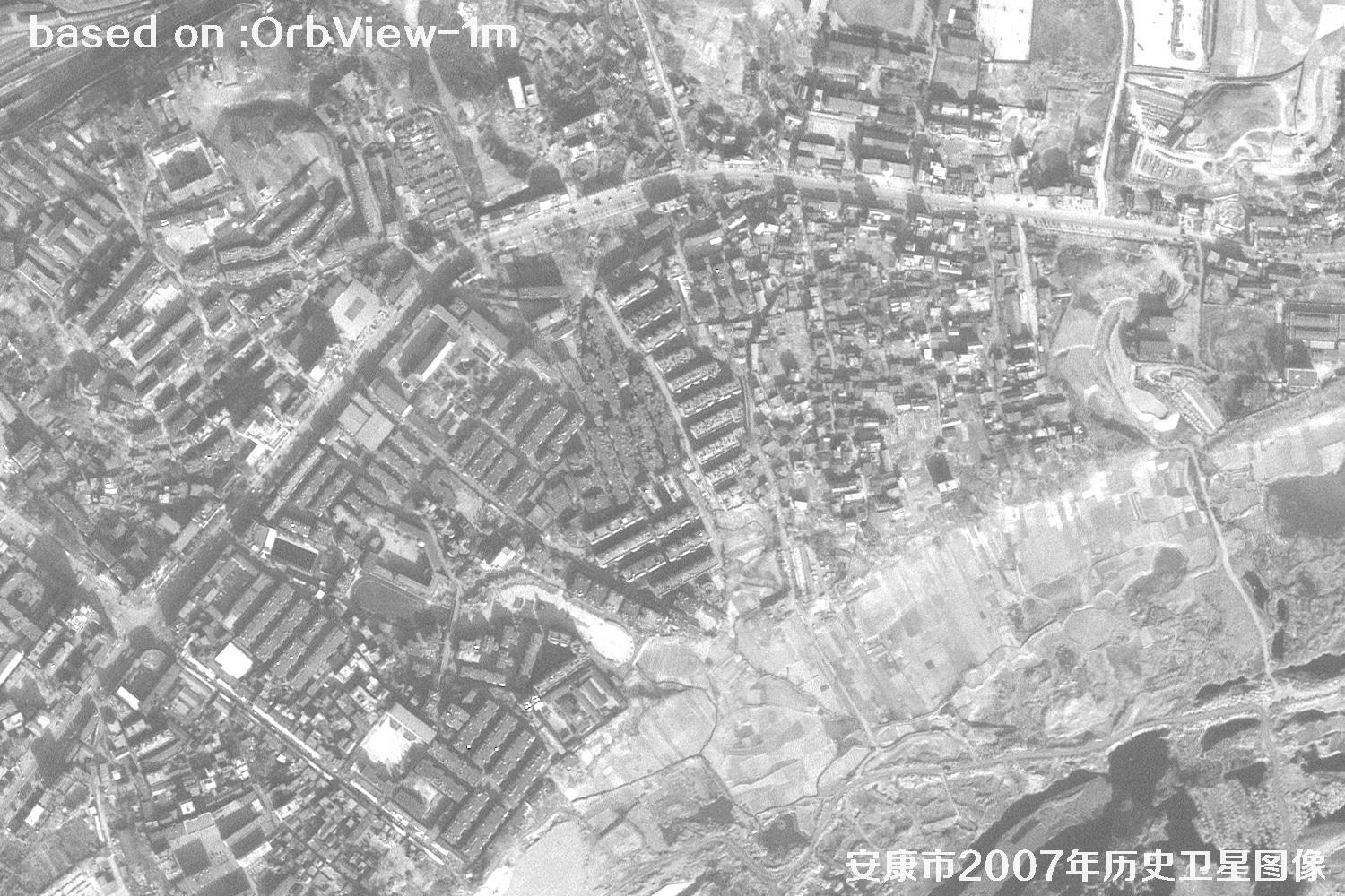 安康市2007年OrbView卫星1米分辨率历史图像4