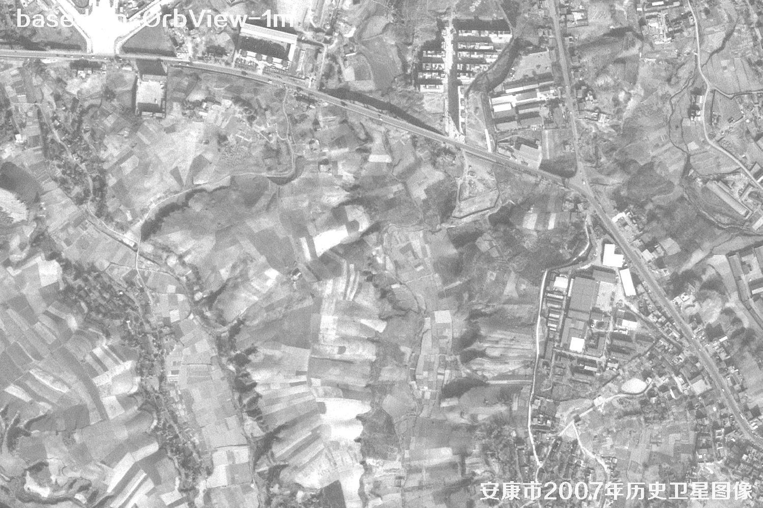 安康市2007年OrbView卫星1米分辨率历史图像7