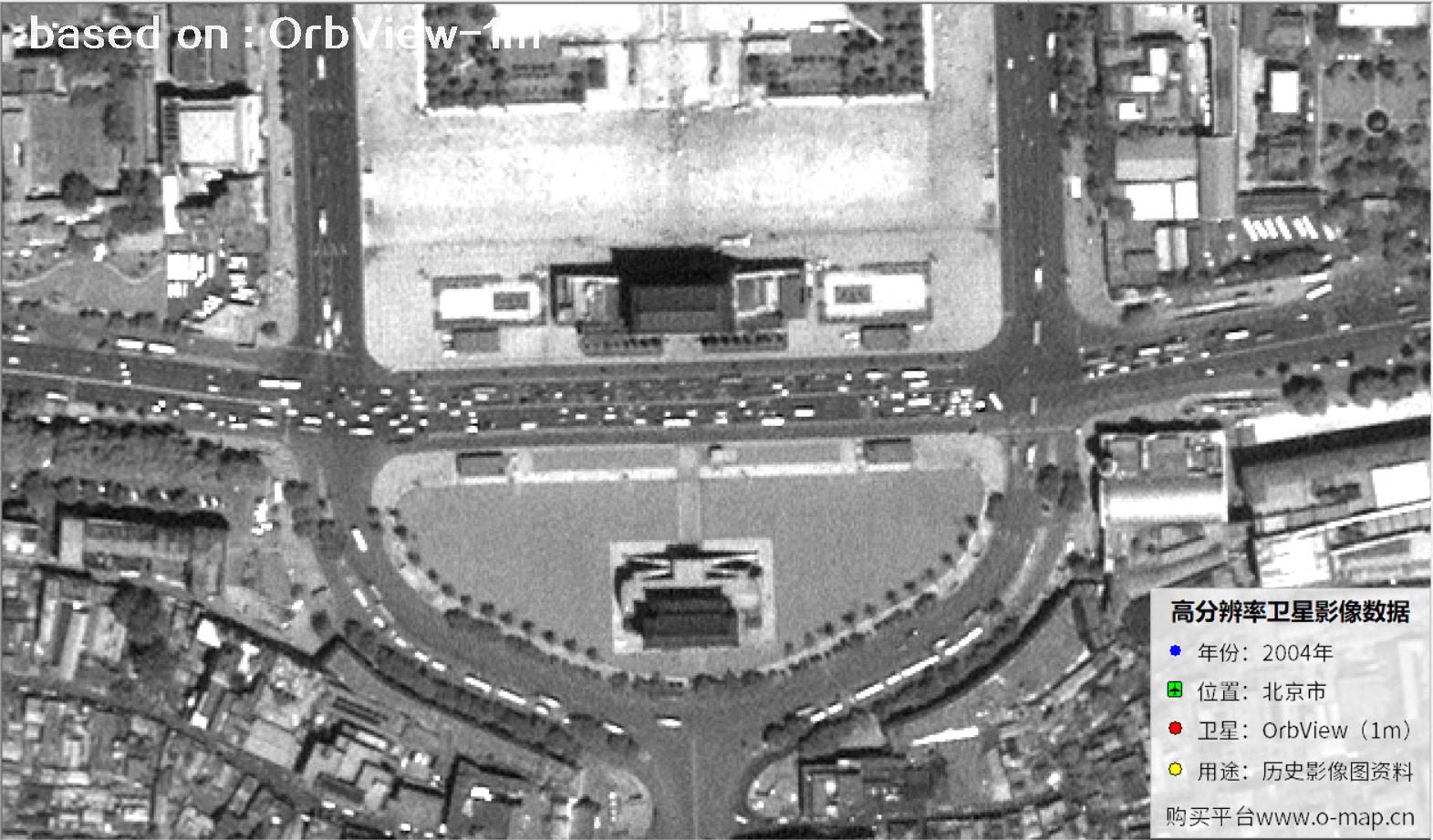 北京市2004年1米分辨率OrbView卫星图像