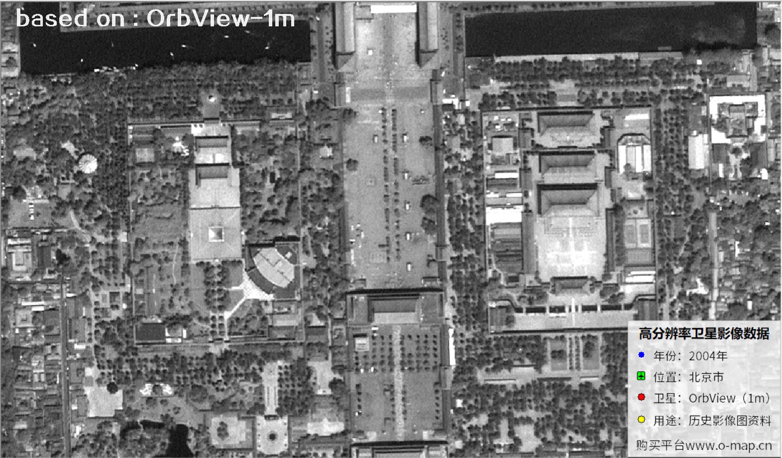 北京市2004年1米分辨率OrbView卫星图像