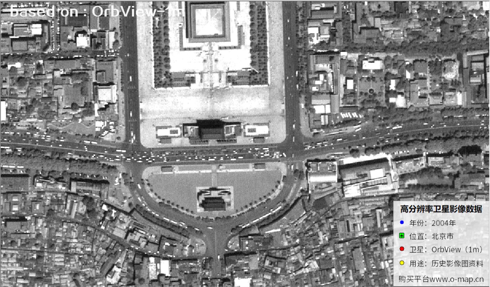 北京市2004年1米分辨率OrbView卫星图像