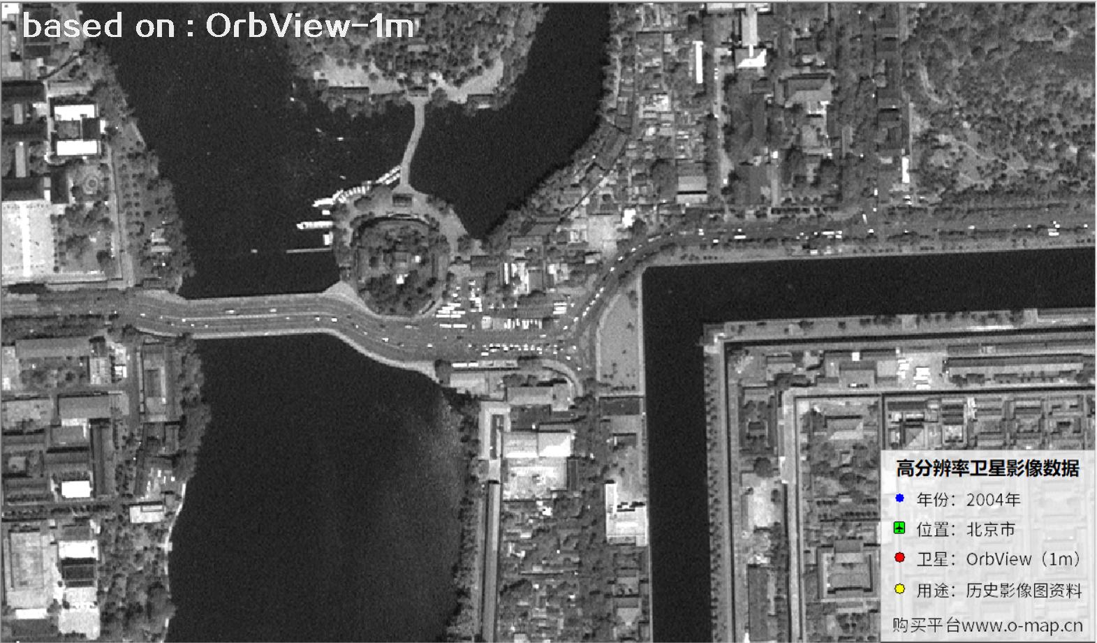 北京市2004年1米分辨率OrbView卫星图像