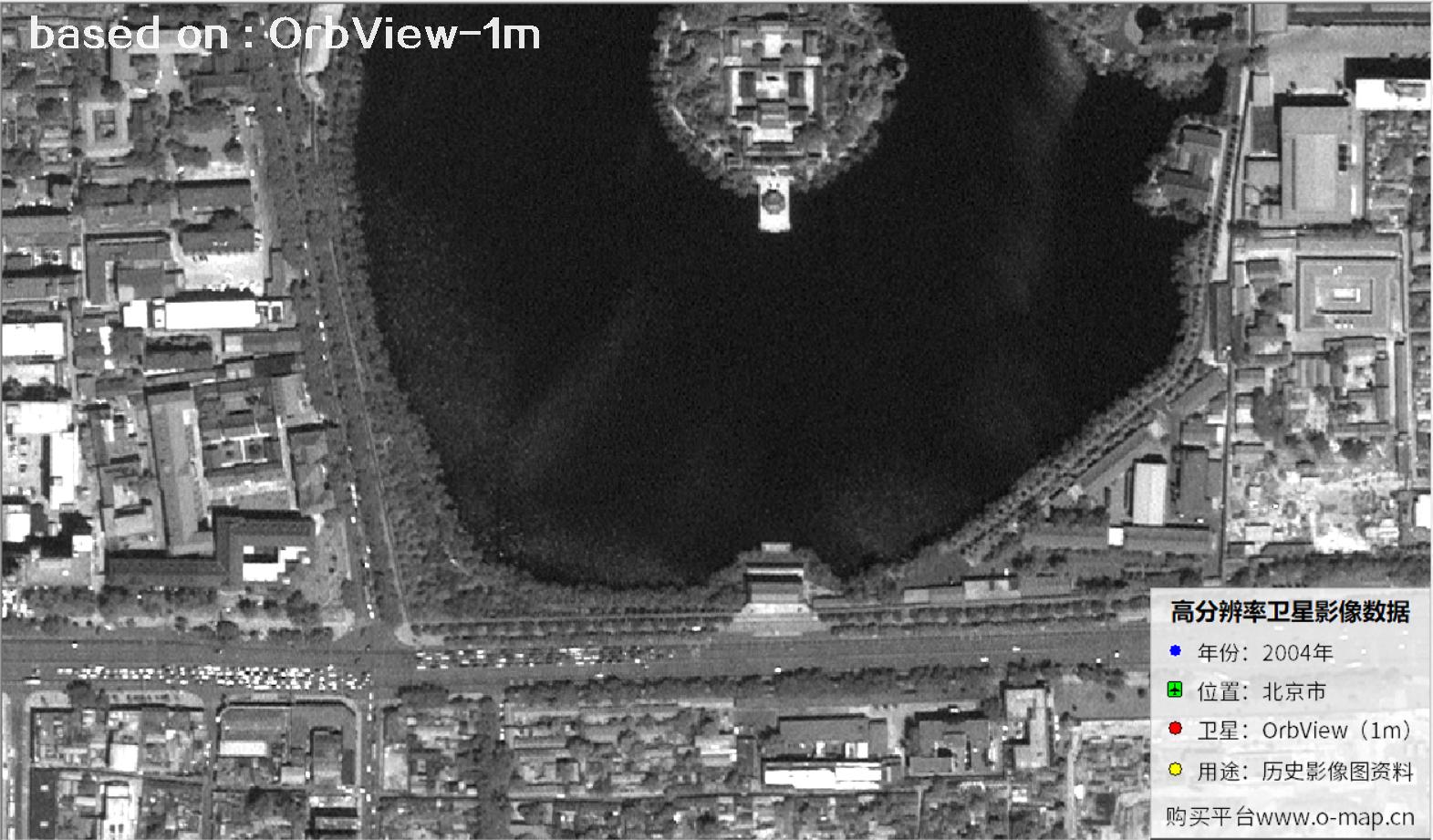 北京市2004年1米分辨率OrbView卫星图像