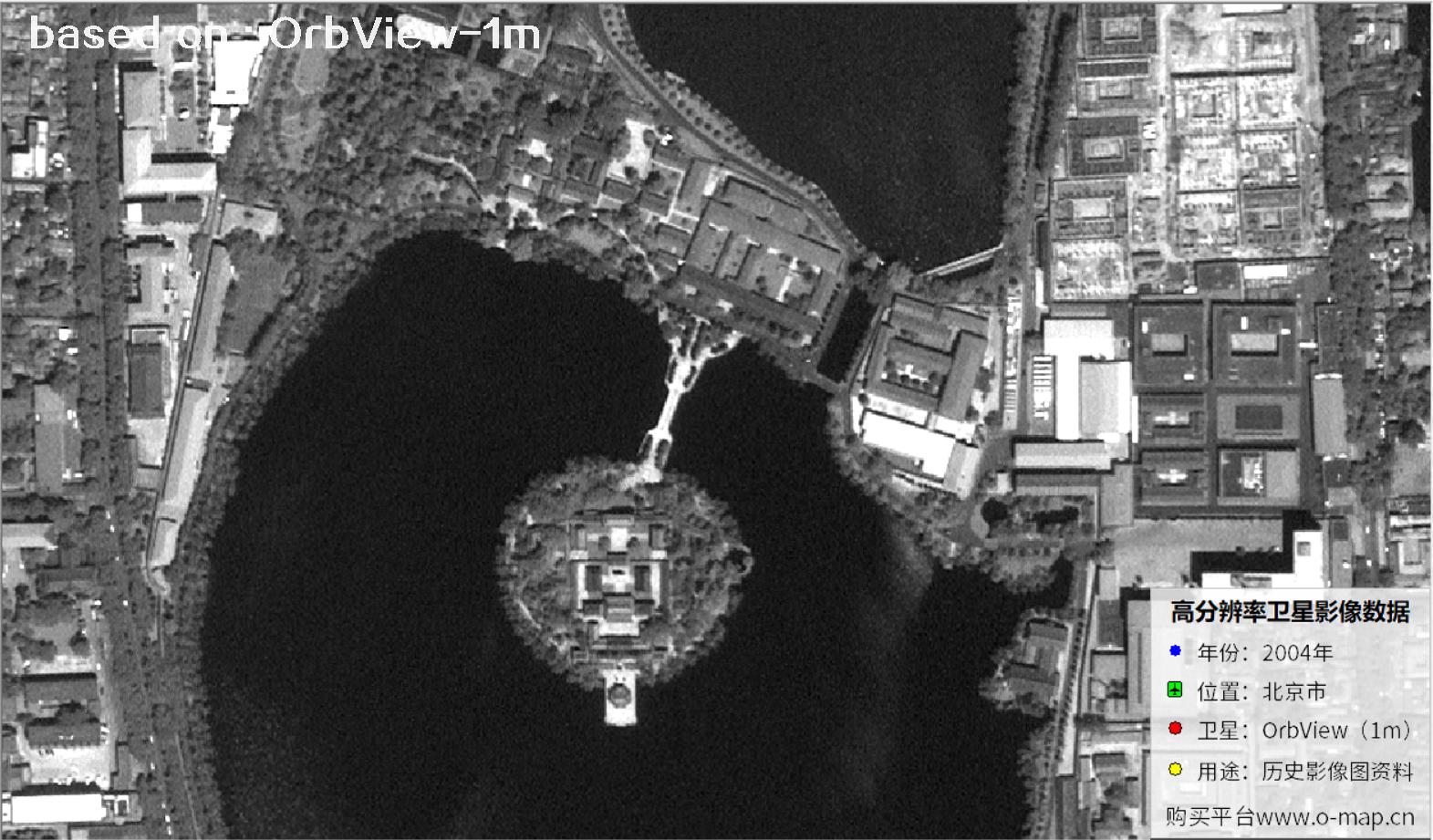 北京市2004年1米分辨率OrbView卫星图像