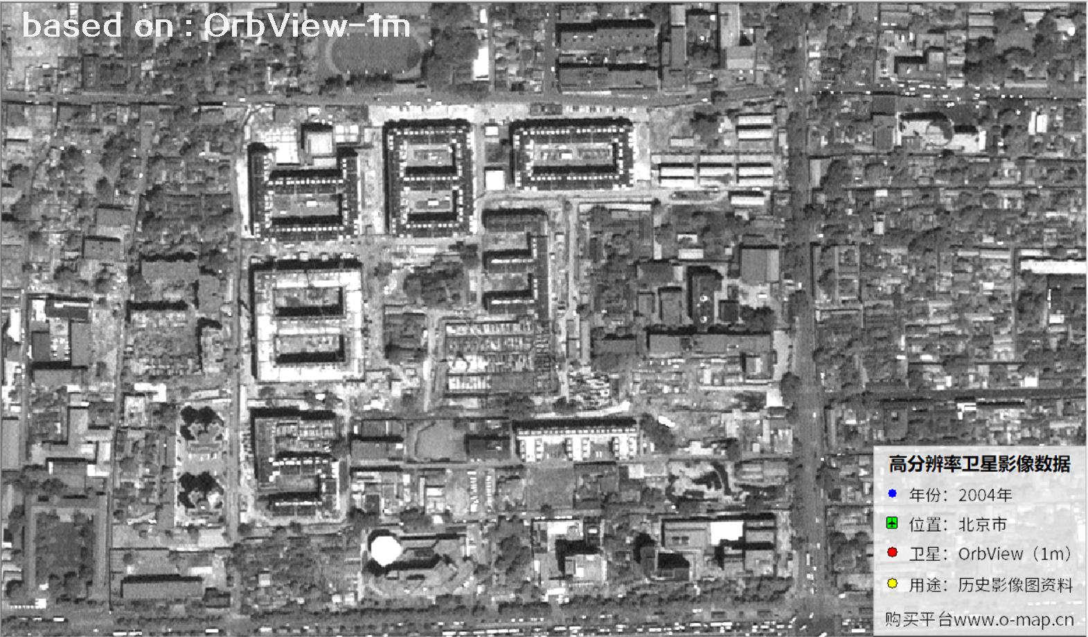 北京市2004年1米分辨率OrbView卫星图像