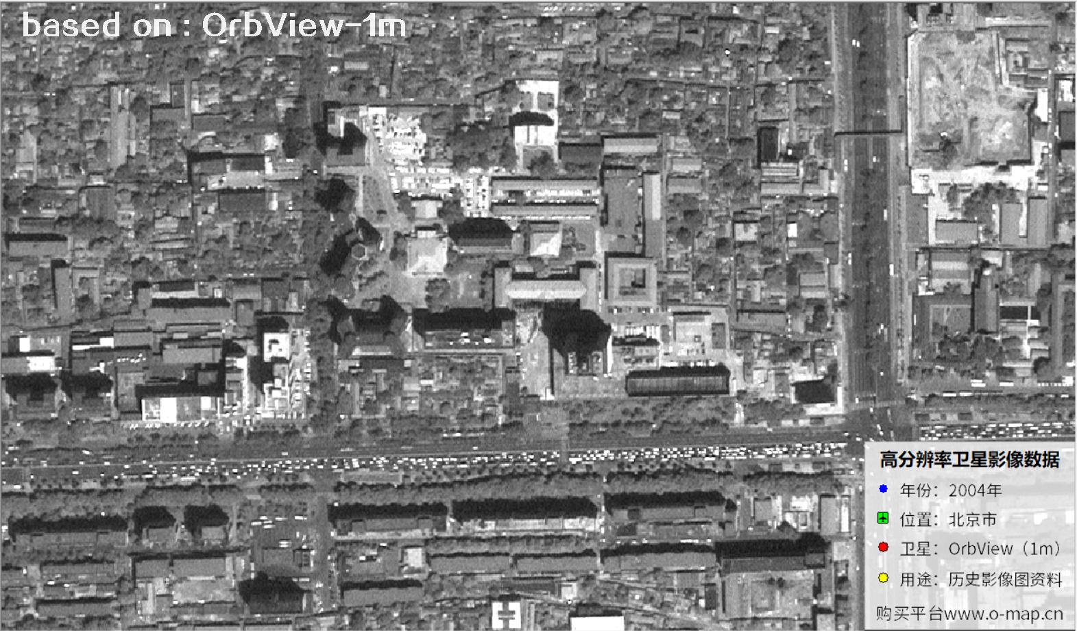 北京市2004年1米分辨率OrbView卫星图像