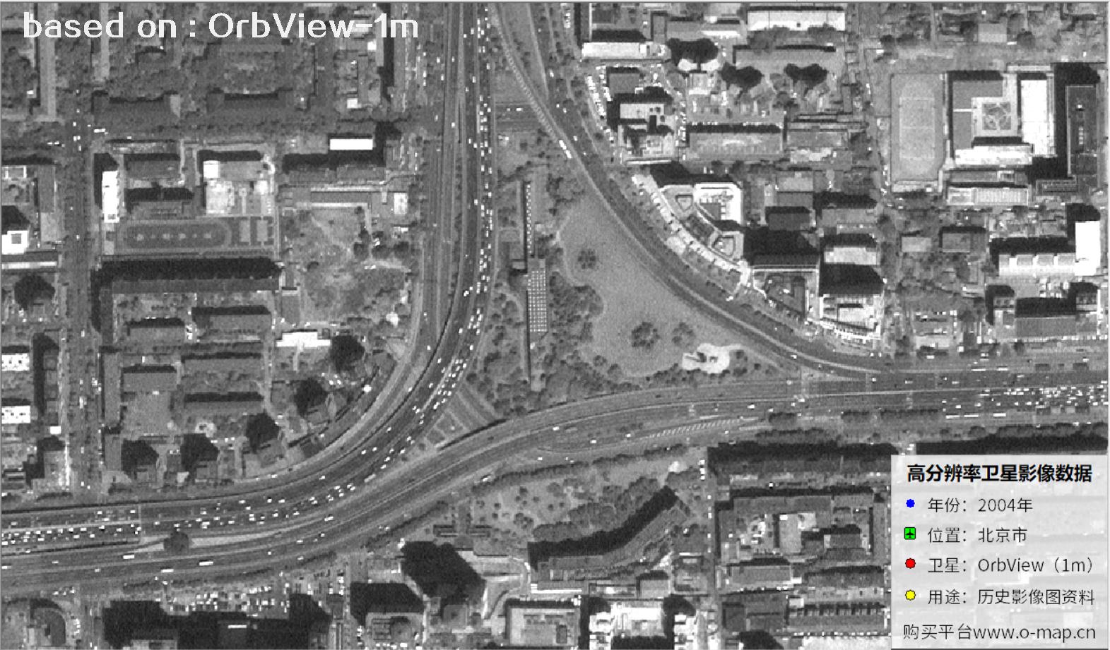 北京市2004年1米分辨率OrbView卫星图像