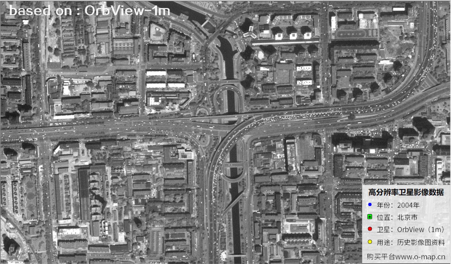 北京市2004年1米分辨率OrbView卫星图像