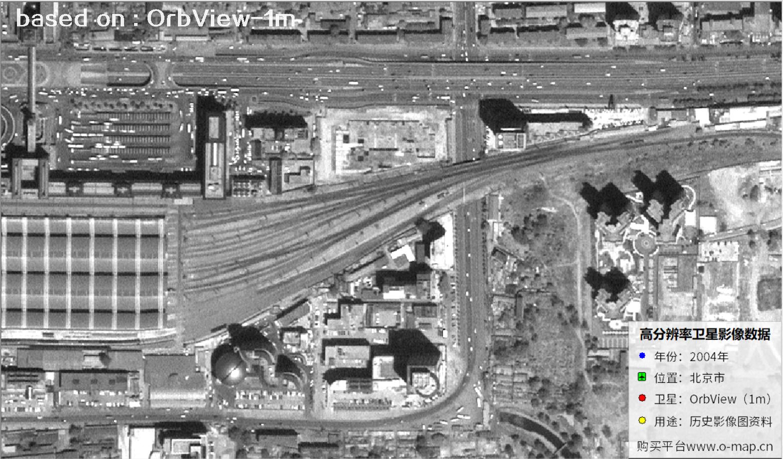 北京市2004年1米分辨率OrbView卫星图像