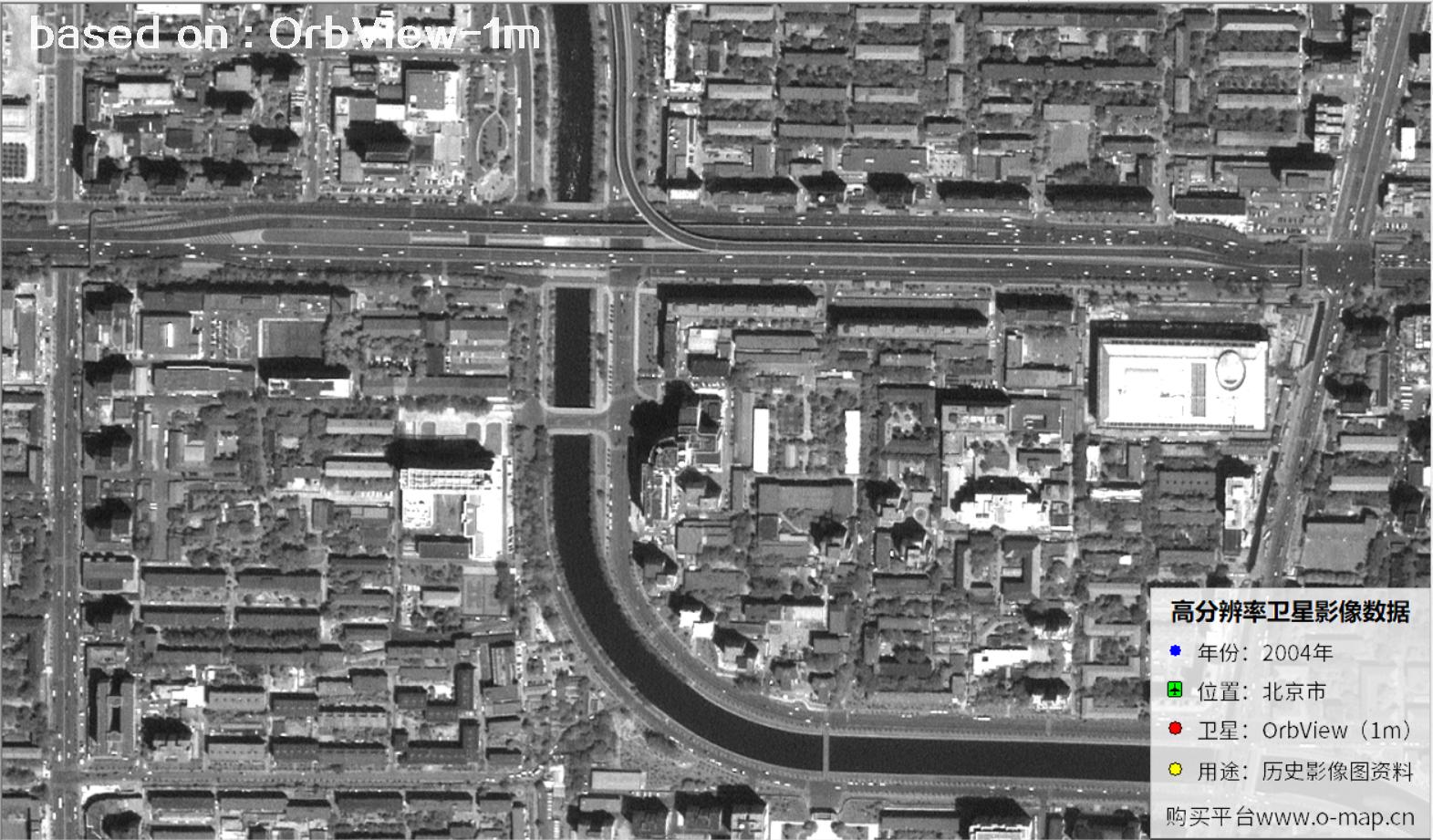 北京市2004年1米分辨率OrbView卫星图像