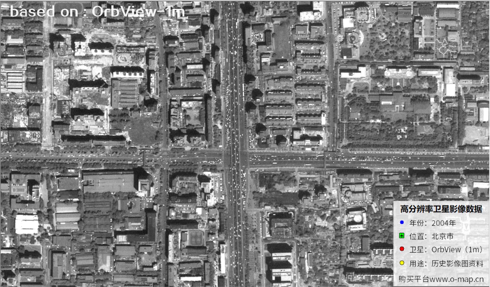 北京市2004年1米分辨率OrbView卫星图像
