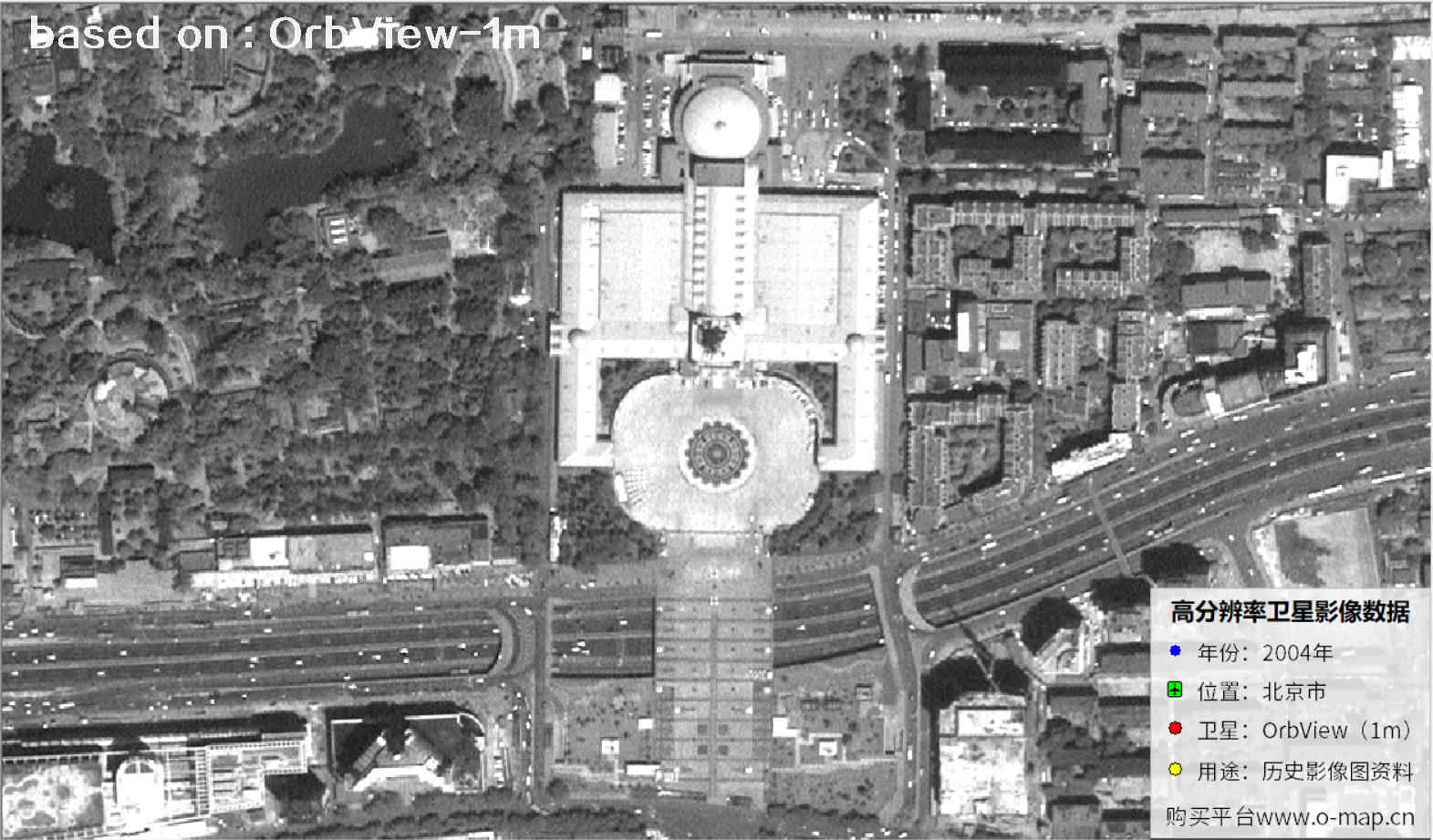 北京市2004年1米分辨率OrbView卫星图像