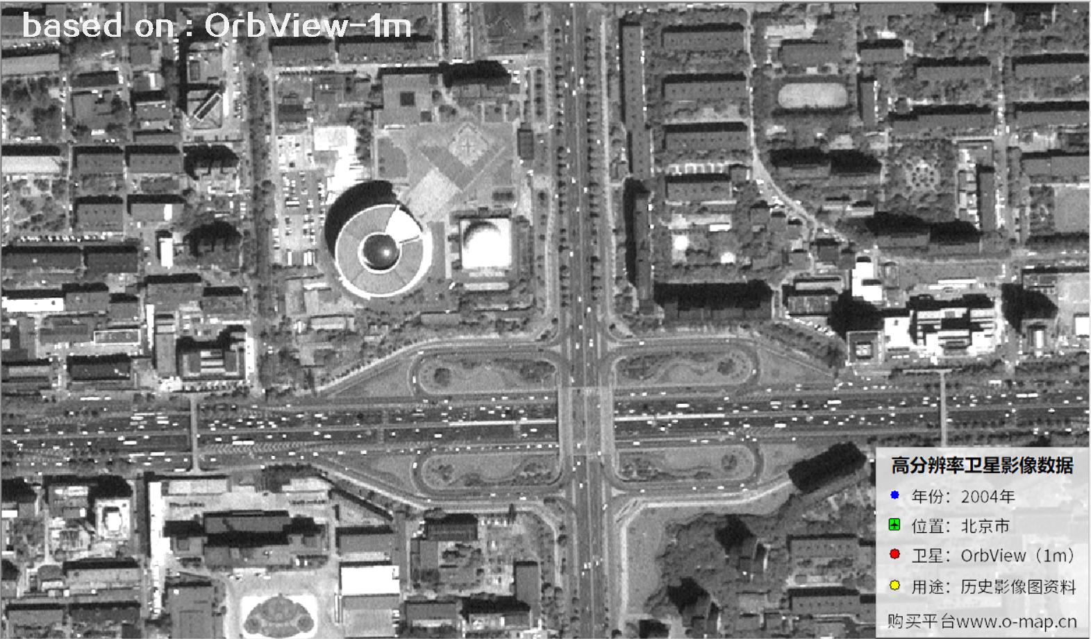 北京市2004年1米分辨率OrbView卫星图像
