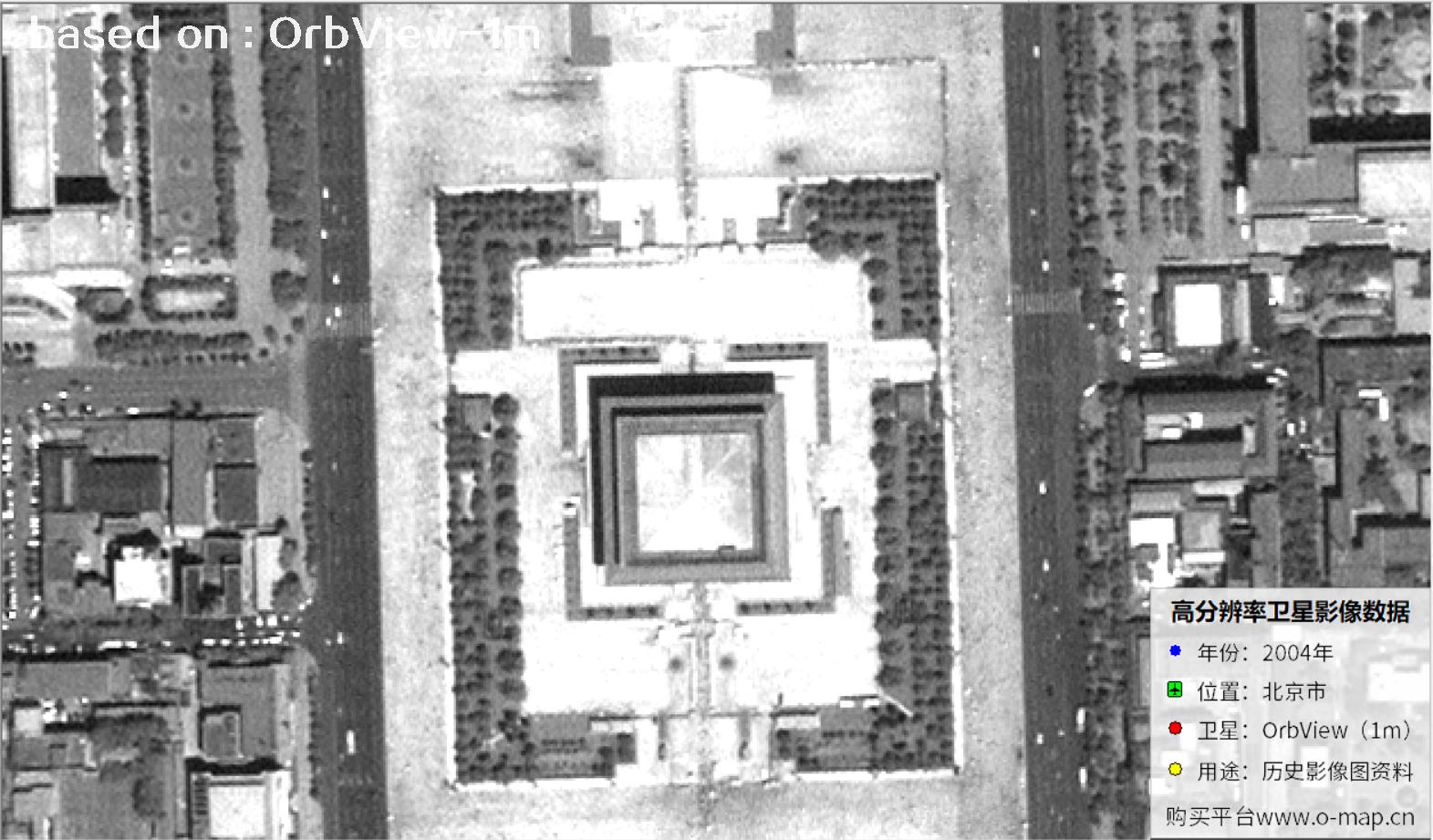 北京市2004年1米分辨率OrbView卫星图像