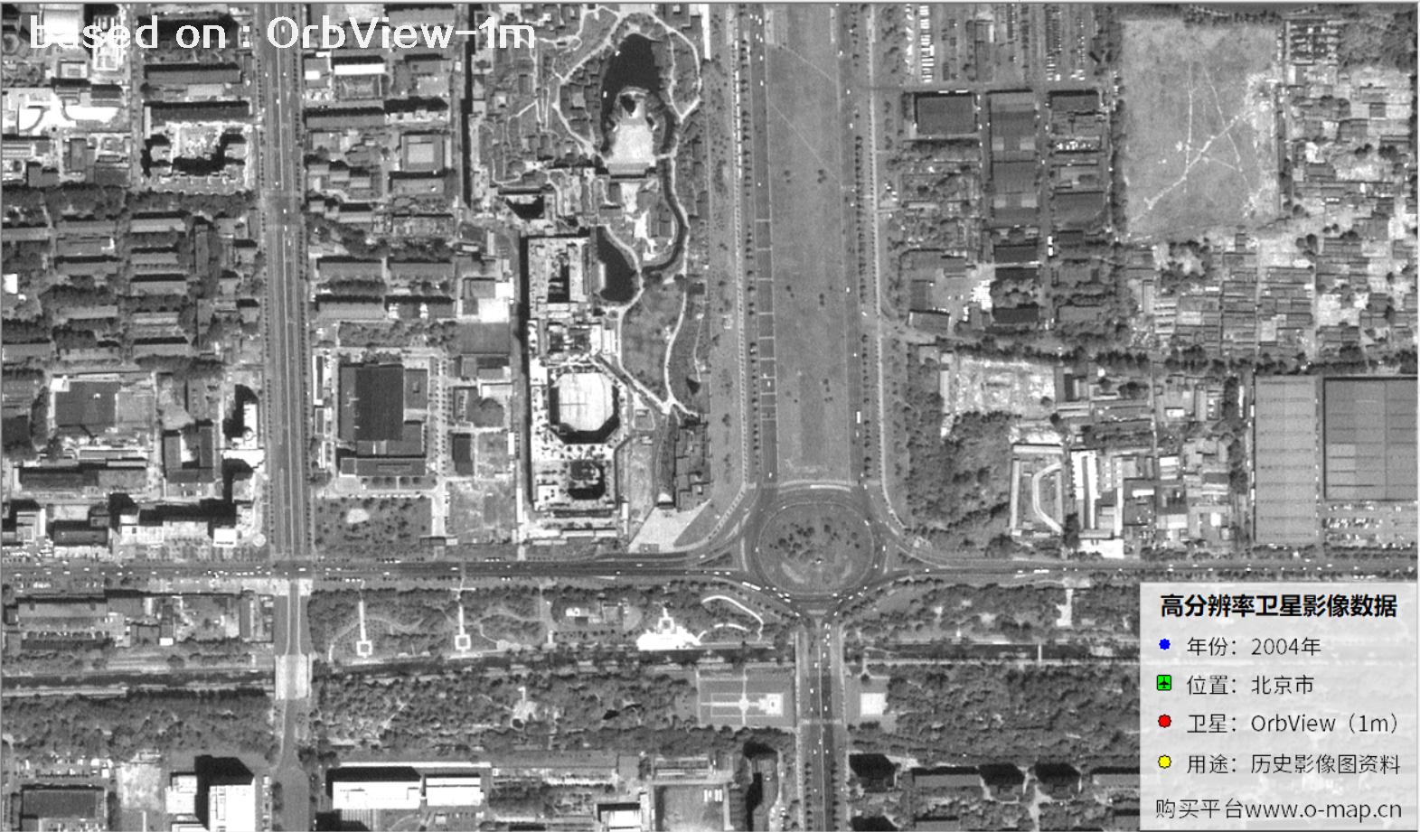 北京市2004年1米分辨率OrbView卫星图像