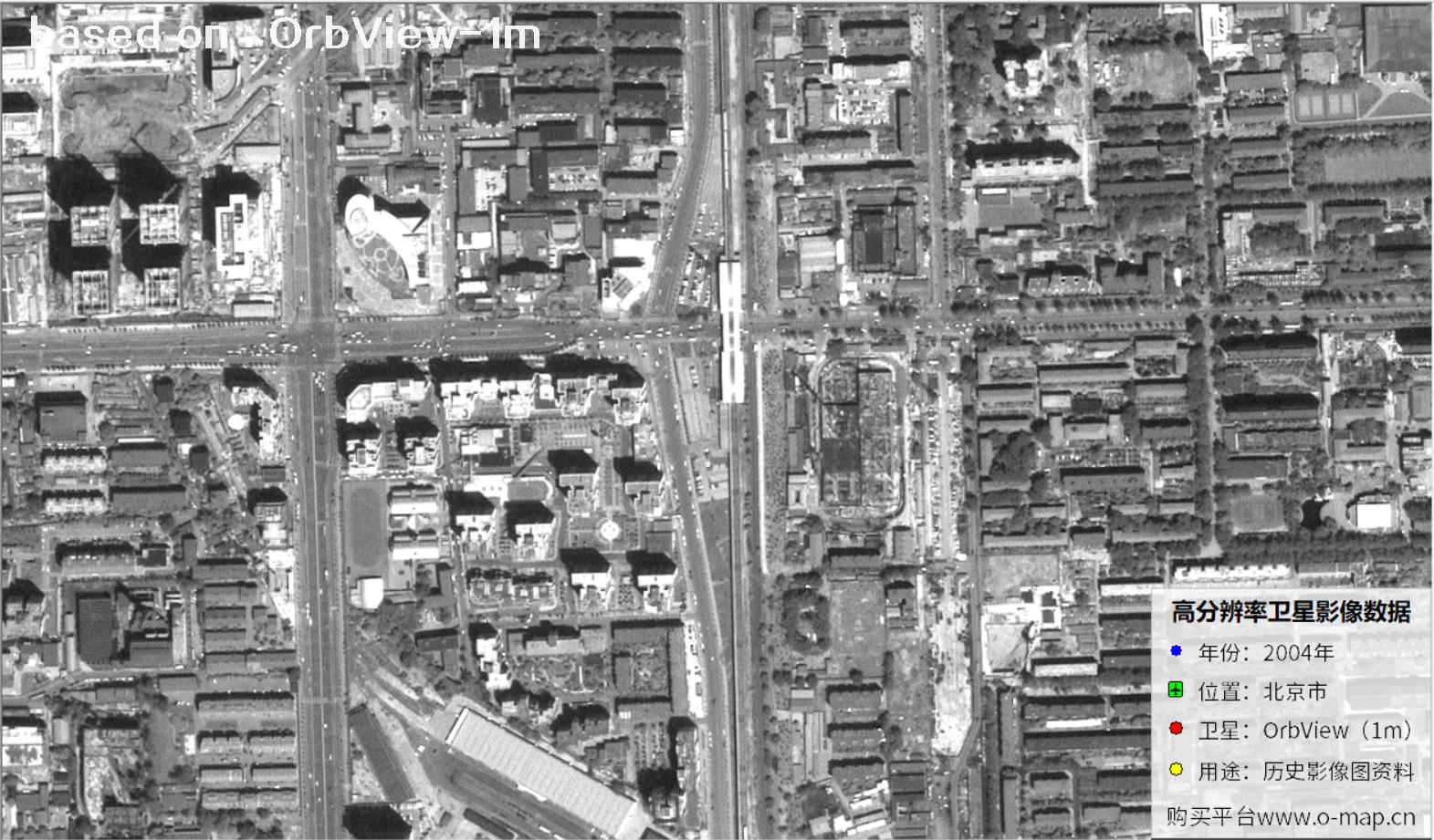 北京市2004年1米分辨率OrbView卫星图像