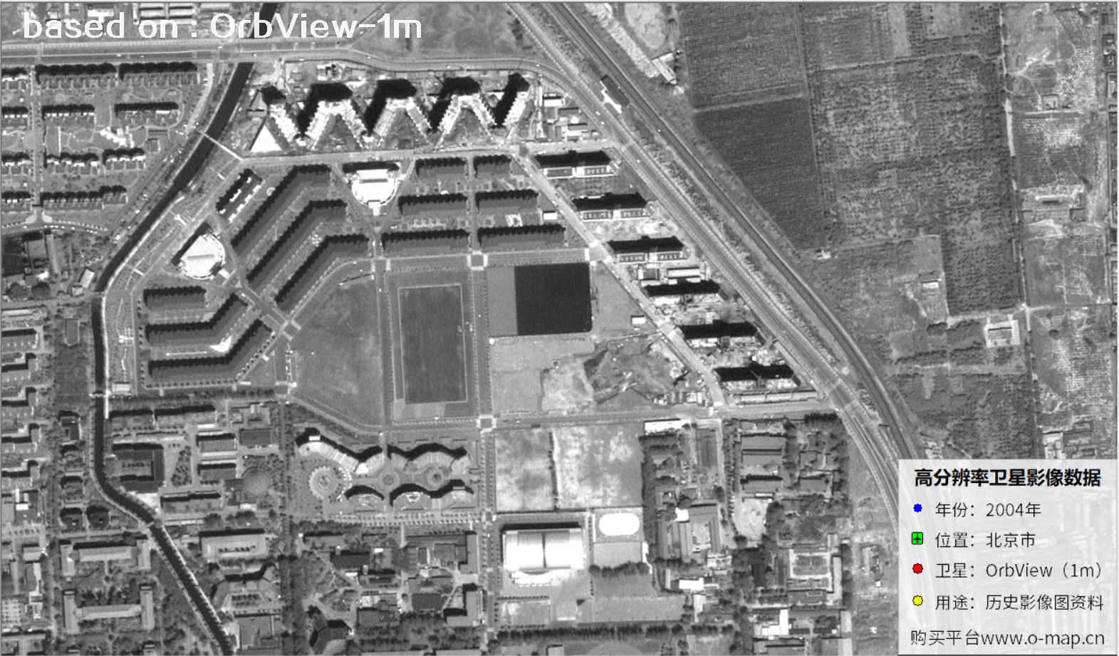 北京市2004年1米分辨率OrbView卫星图像