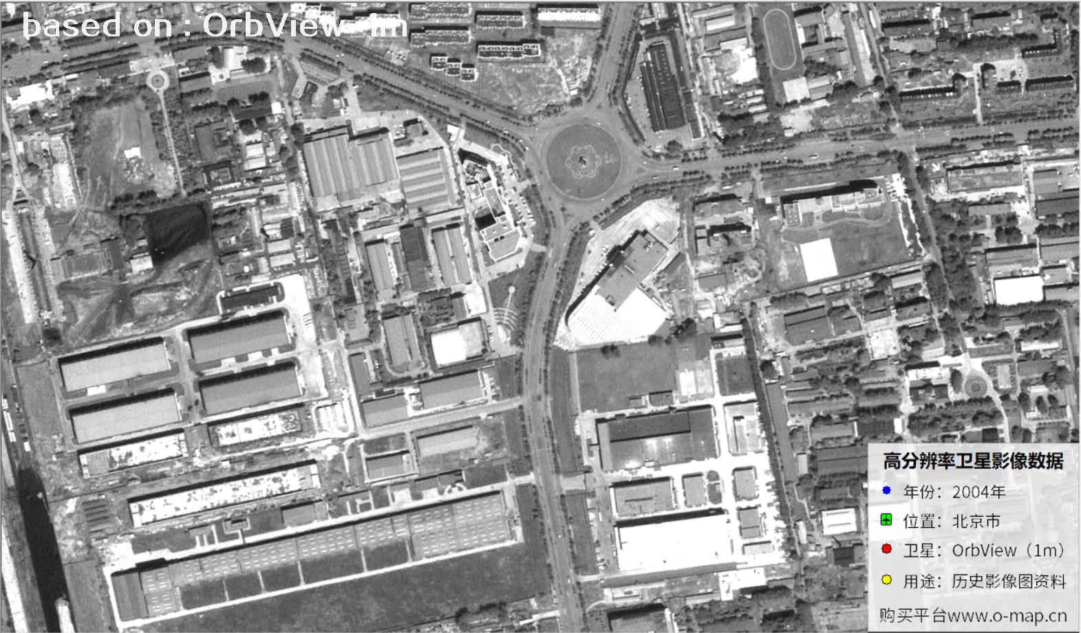 北京市2004年1米分辨率OrbView卫星图像