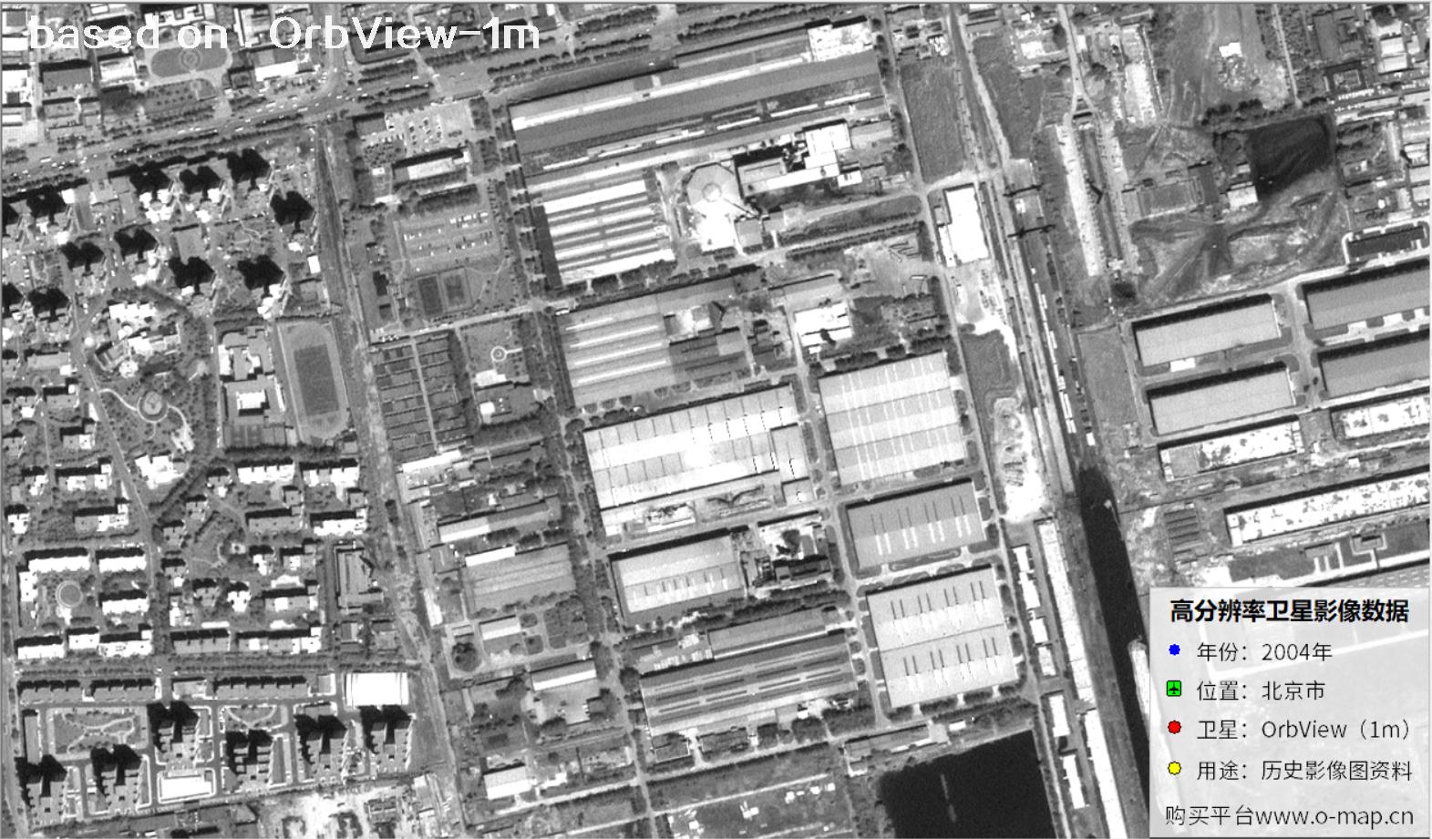 北京市2004年1米分辨率OrbView卫星图像
