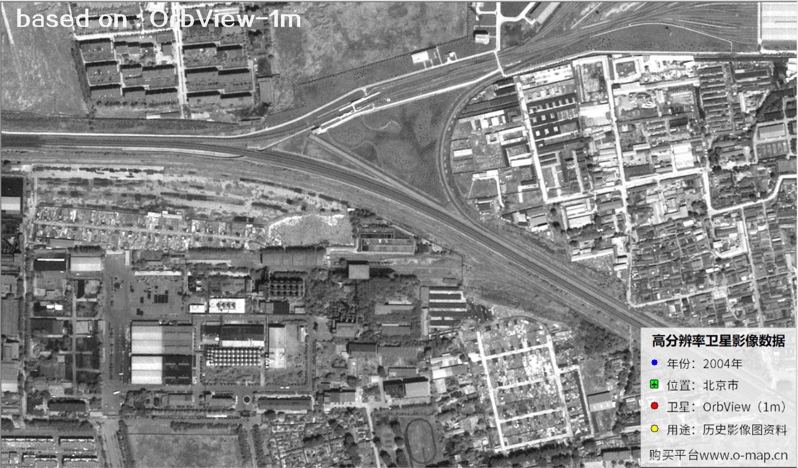 北京市2004年1米分辨率OrbView卫星图像