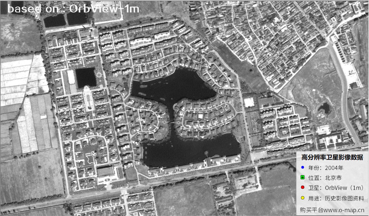 北京市2004年1米分辨率OrbView卫星图像