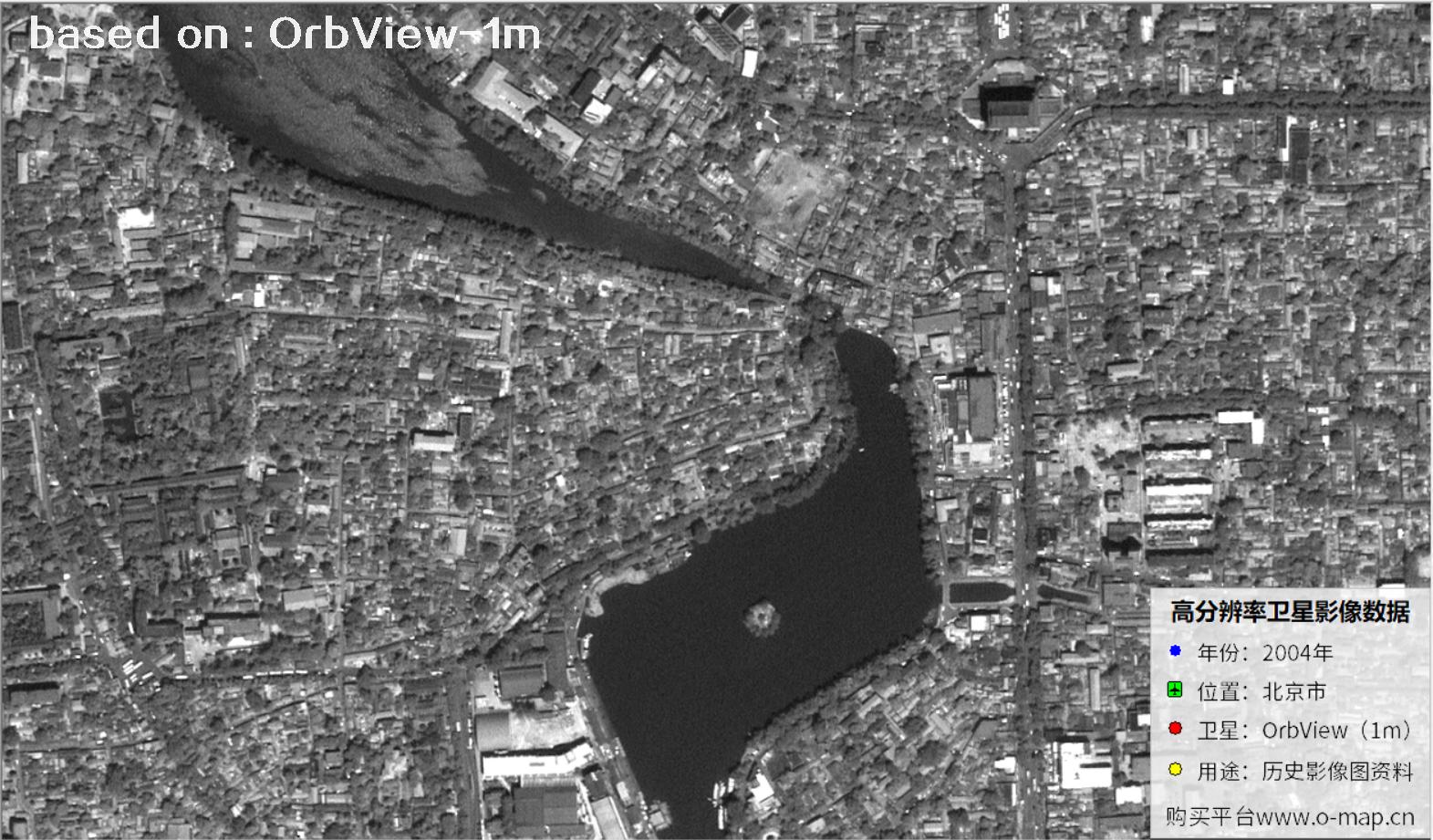 北京市2004年1米分辨率OrbView卫星图像