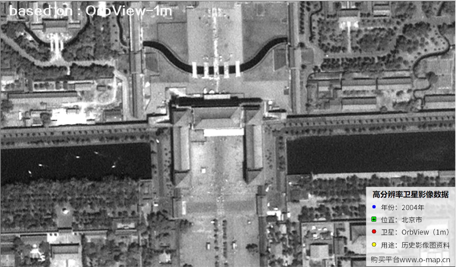 北京市2004年1米分辨率OrbView卫星图像
