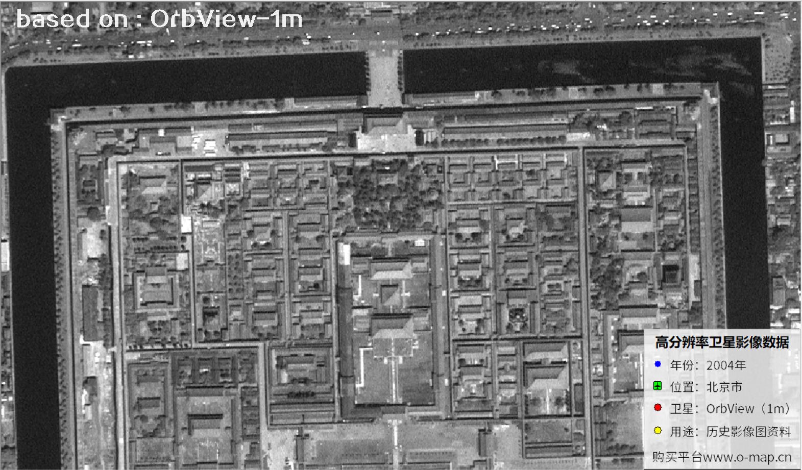 北京市2004年1米分辨率OrbView卫星图像