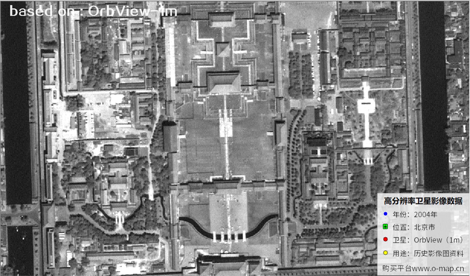 北京市2004年1米分辨率OrbView卫星图像