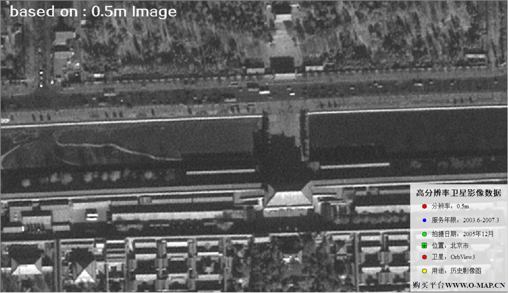 北京市2005年OrbView卫星图像
