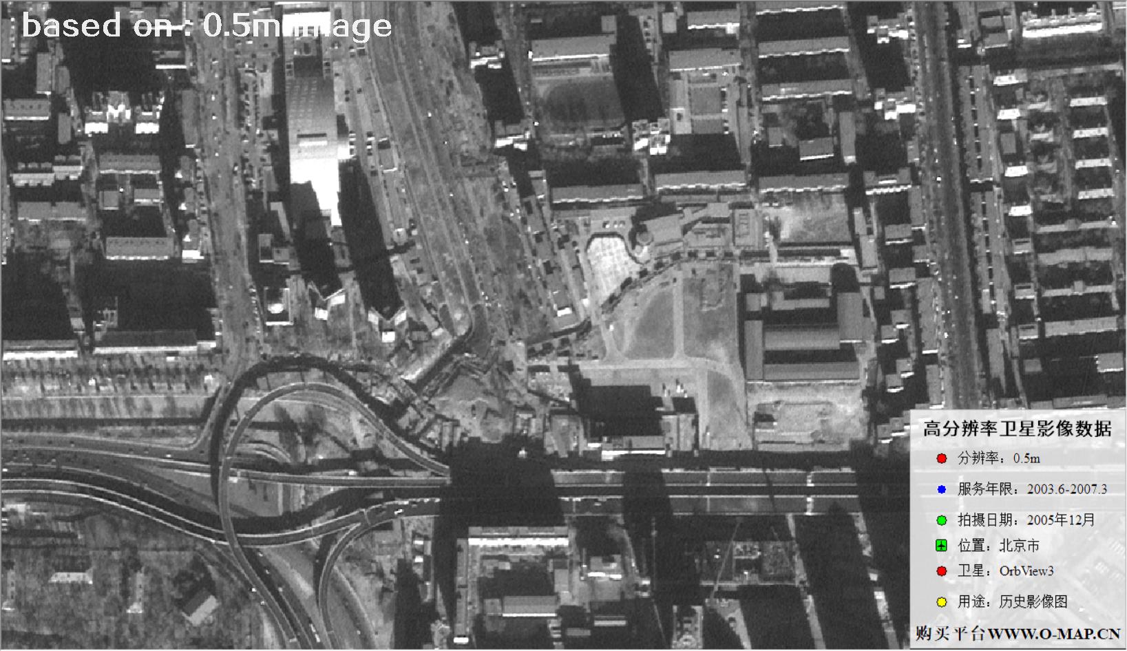 北京市2005年OrbView卫星图像