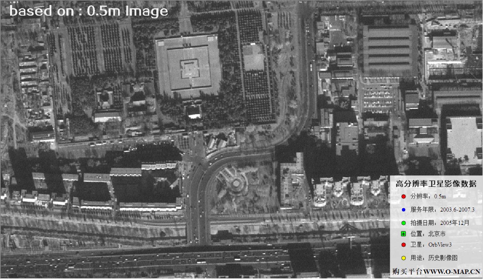 北京市2005年OrbView卫星图像