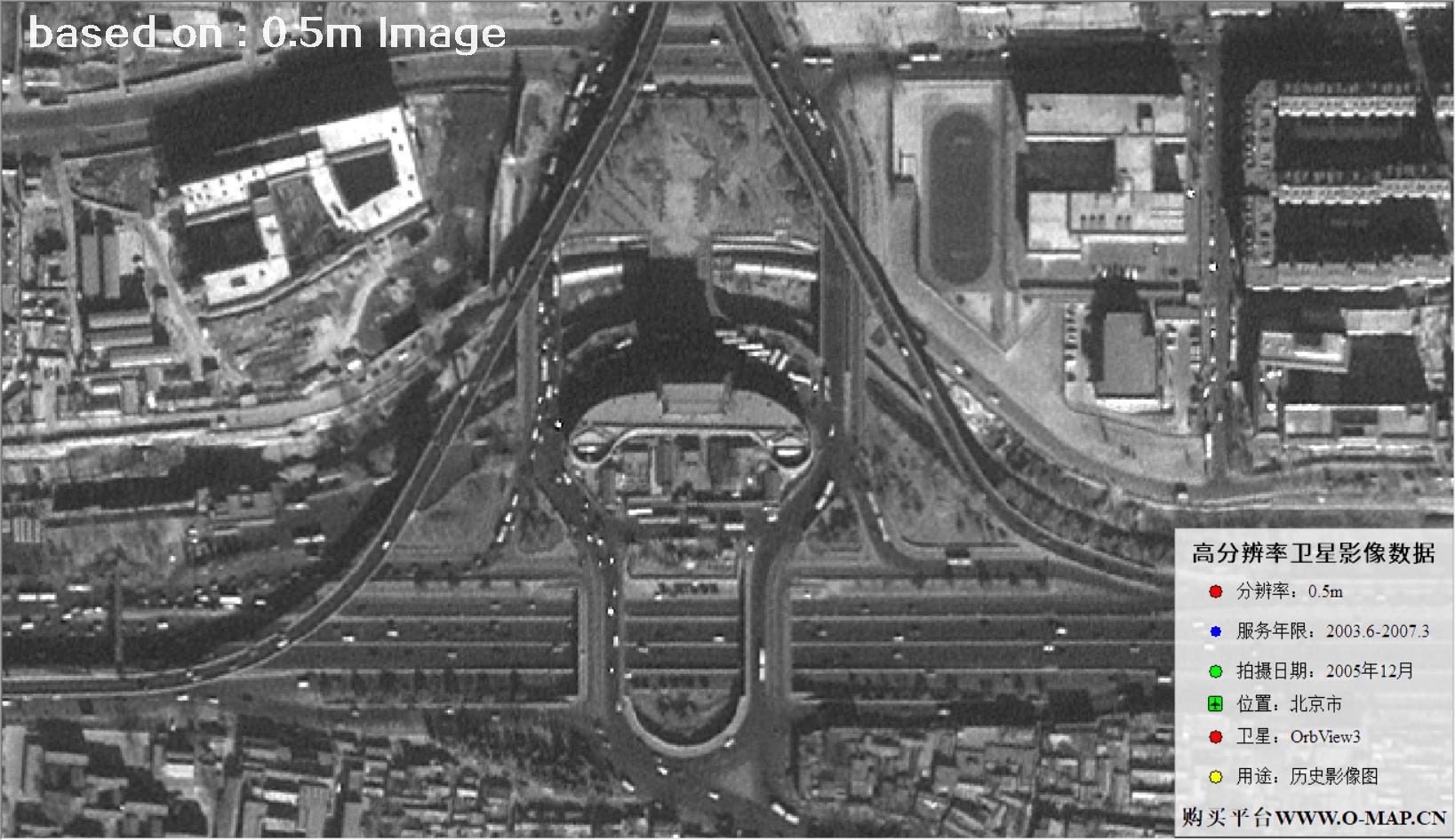 北京市2005年OrbView卫星图像