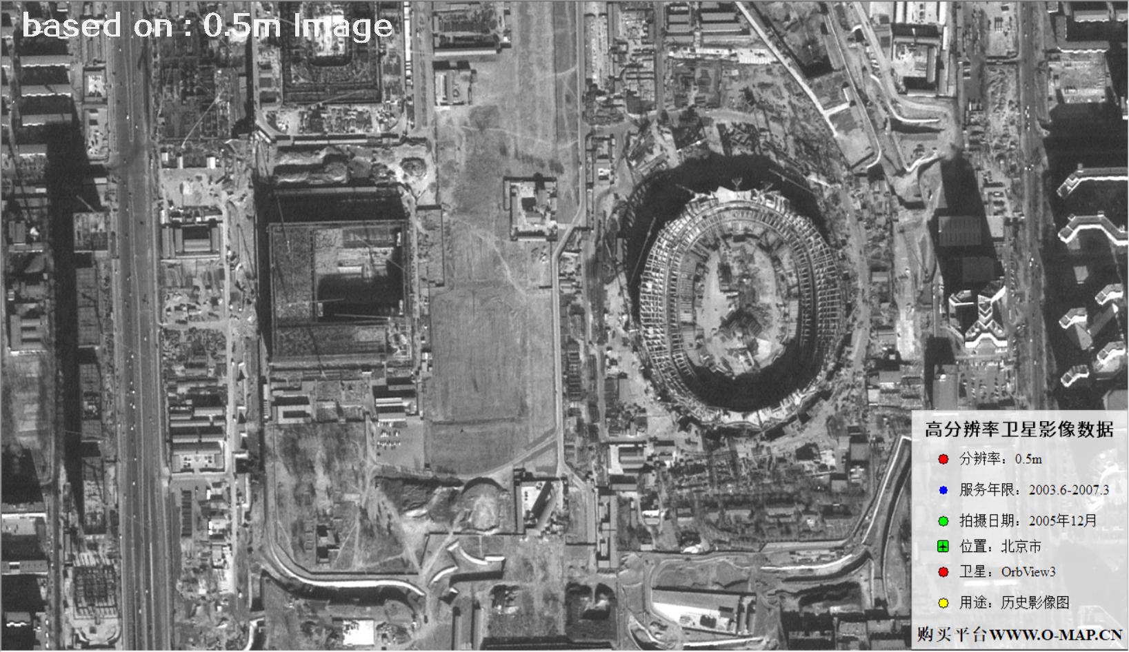 北京市2005年OrbView卫星图像
