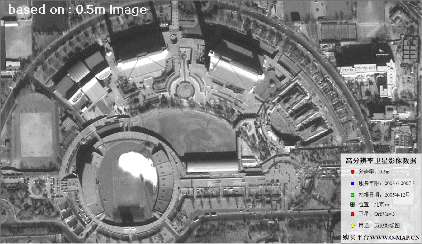 北京市2005年OrbView卫星图像
