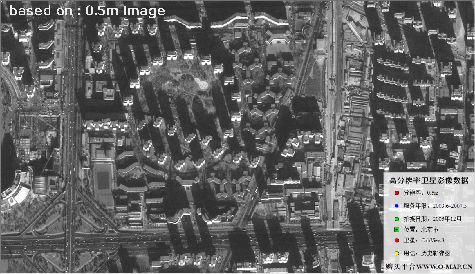 北京市2005年OrbView卫星图像