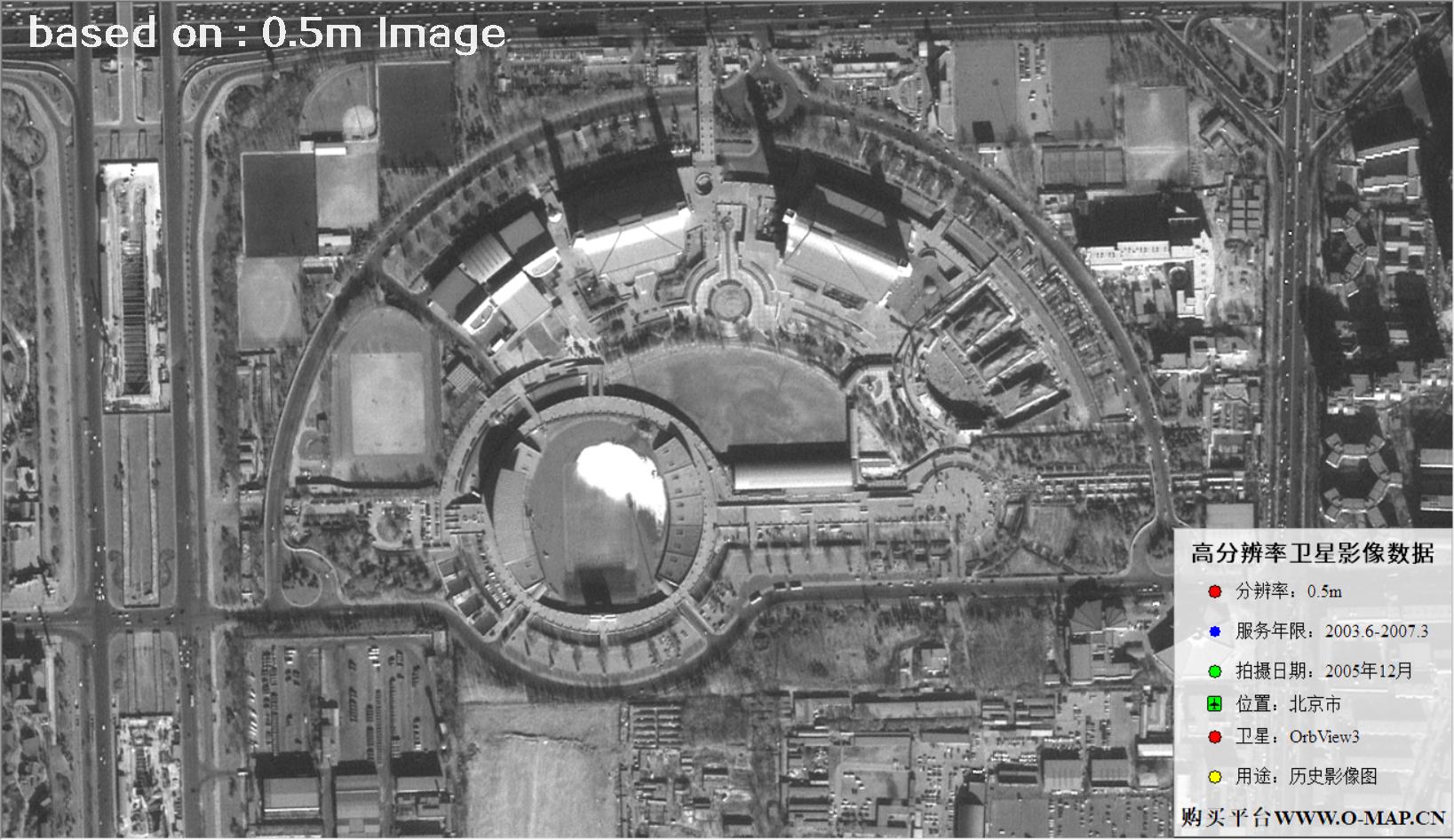 北京市2005年OrbView卫星图像