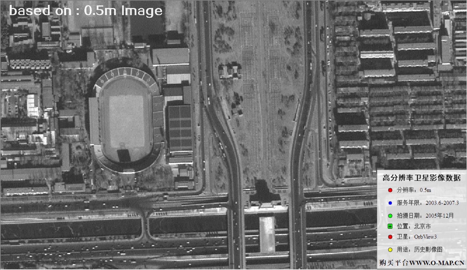 北京市2005年OrbView卫星图像