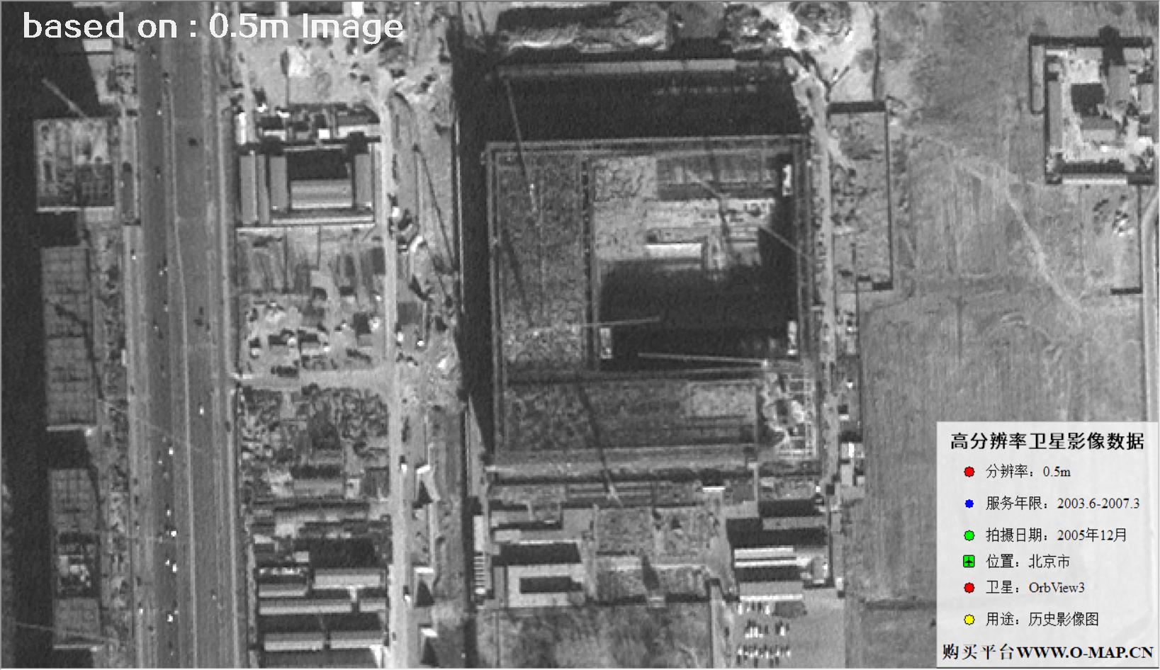 北京市2005年OrbView卫星图像