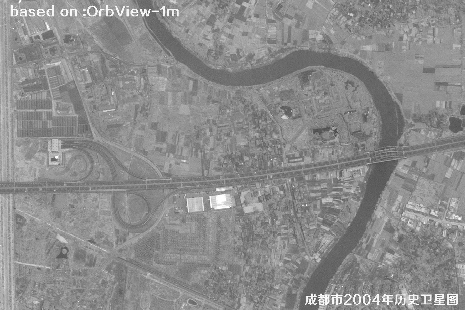 OrbView卫星见证：四川省成都市2004年历史卫星图像13