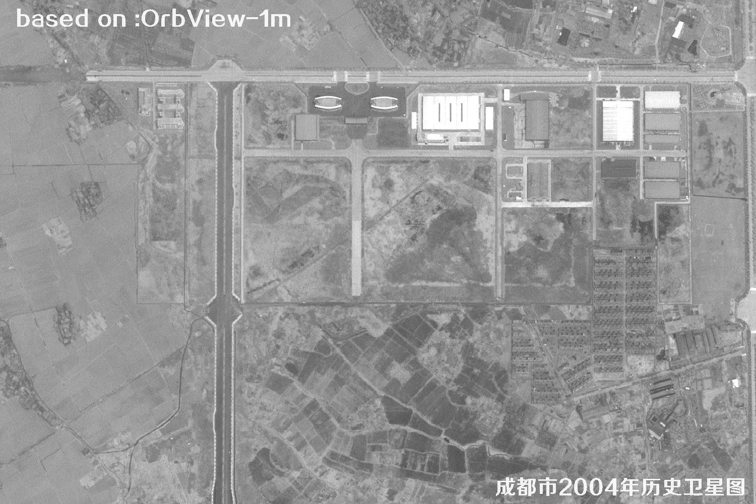 OrbView卫星见证：四川省成都市2004年历史卫星图像14