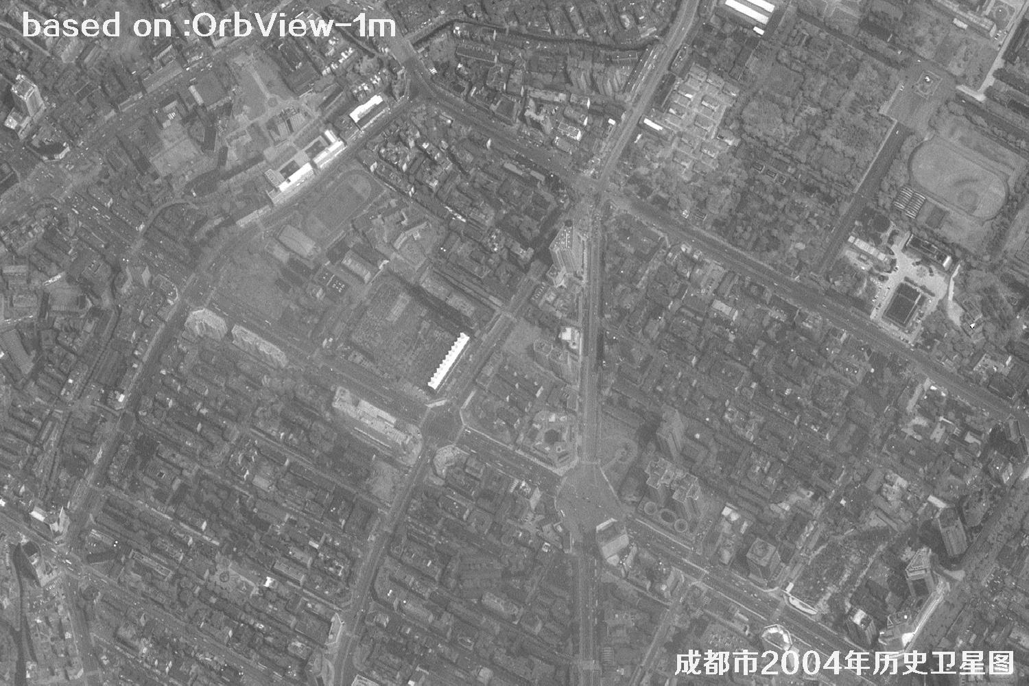 OrbView卫星见证：四川省成都市2004年历史卫星图像16