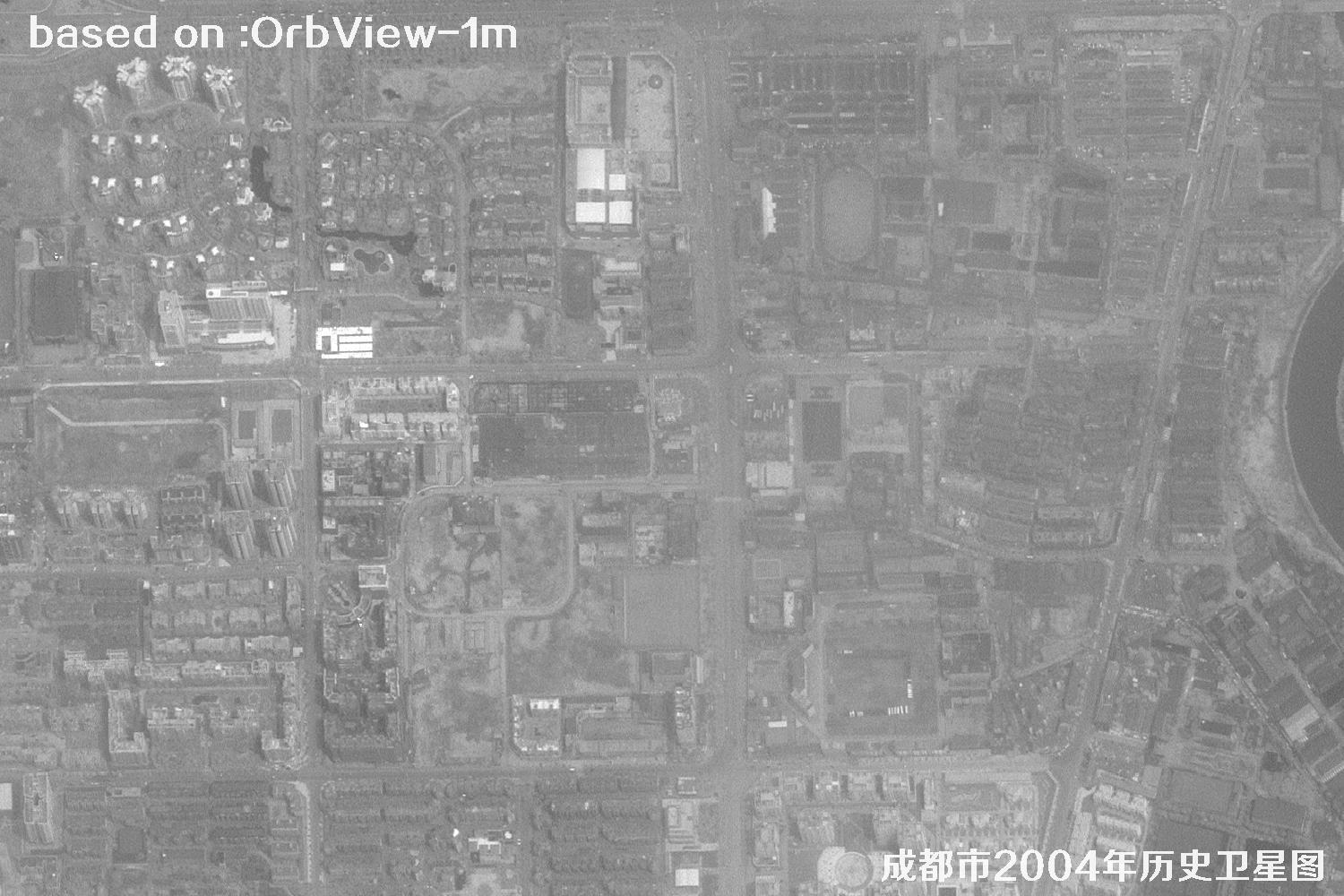 OrbView卫星见证：四川省成都市2004年历史卫星图像17