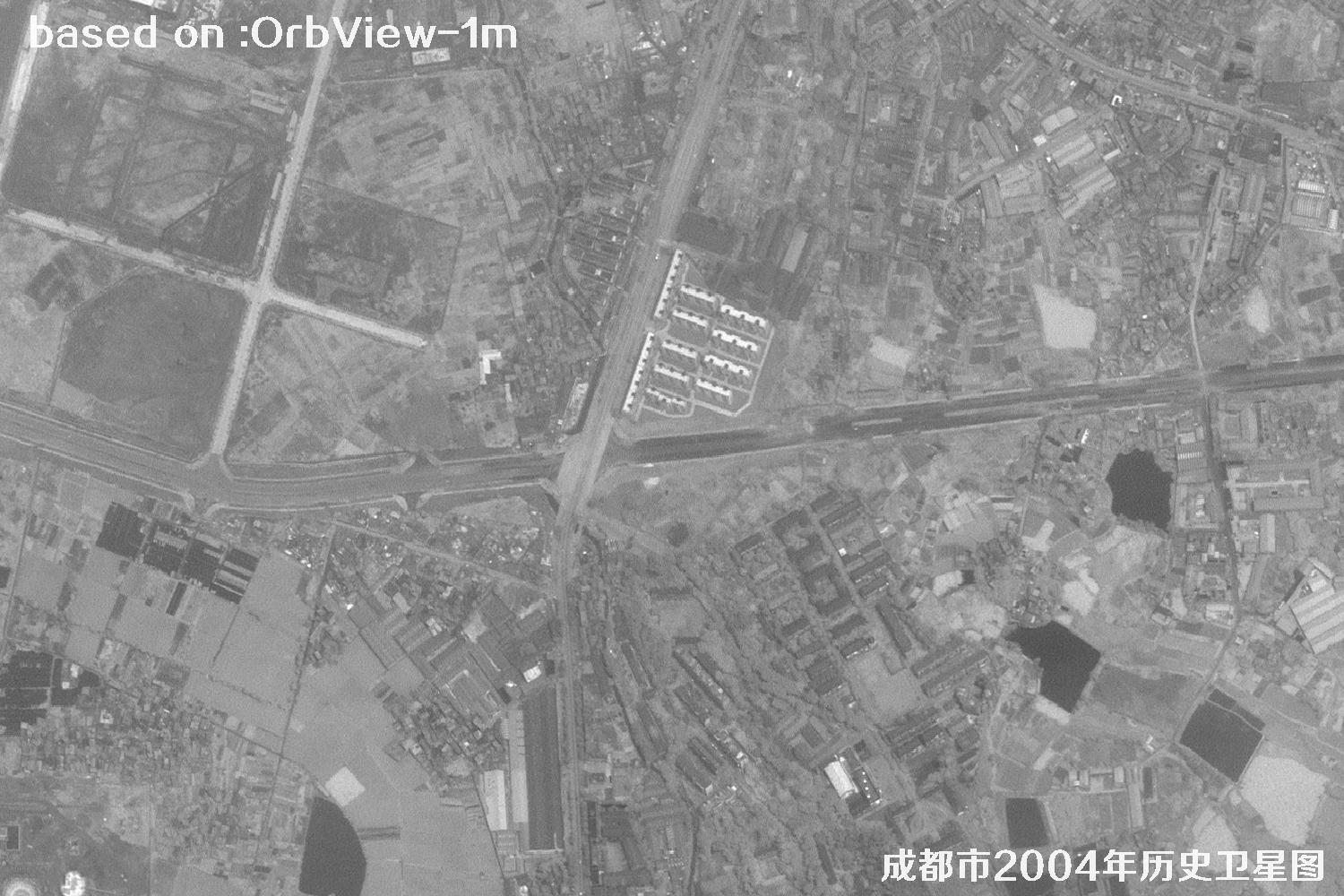 OrbView卫星见证：四川省成都市2004年历史卫星图像18