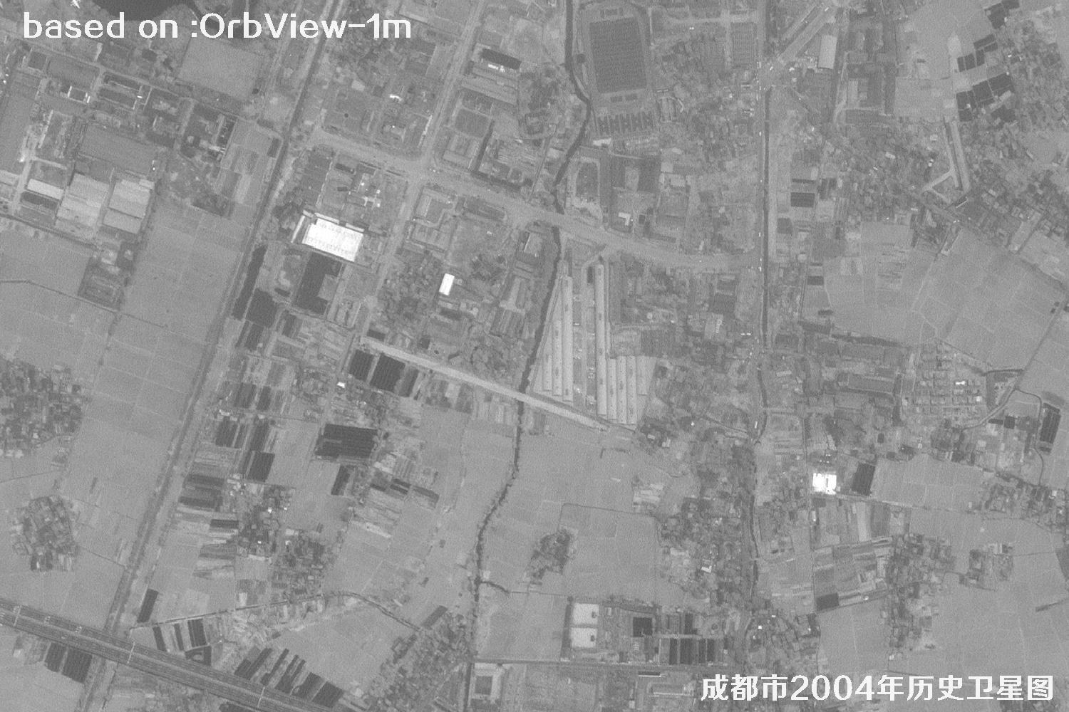 OrbView卫星见证：四川省成都市2004年历史卫星图像19