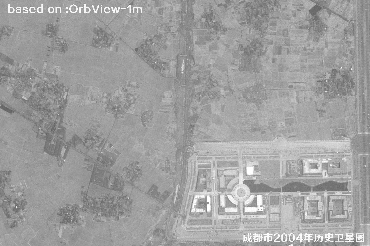 OrbView卫星见证：四川省成都市2004年历史卫星图像20