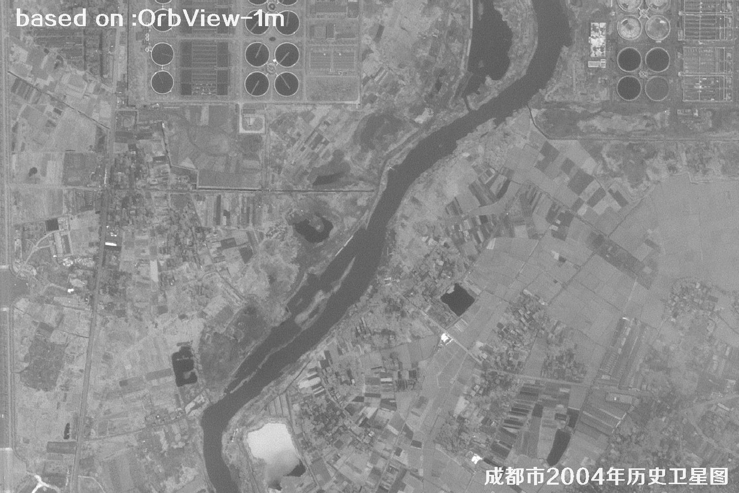 OrbView卫星见证：四川省成都市2004年历史卫星图像21
