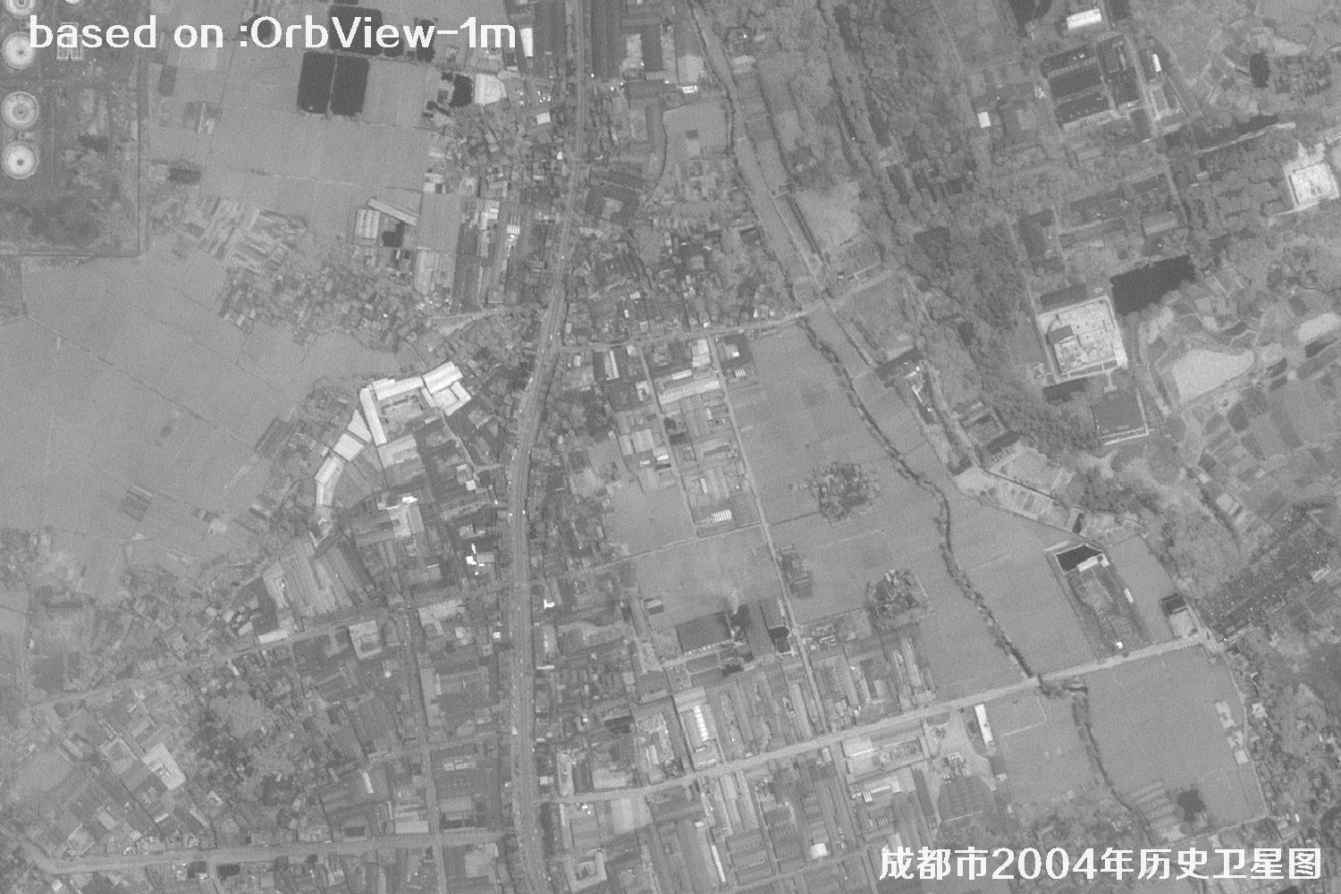 OrbView卫星见证：四川省成都市2004年历史卫星图像22